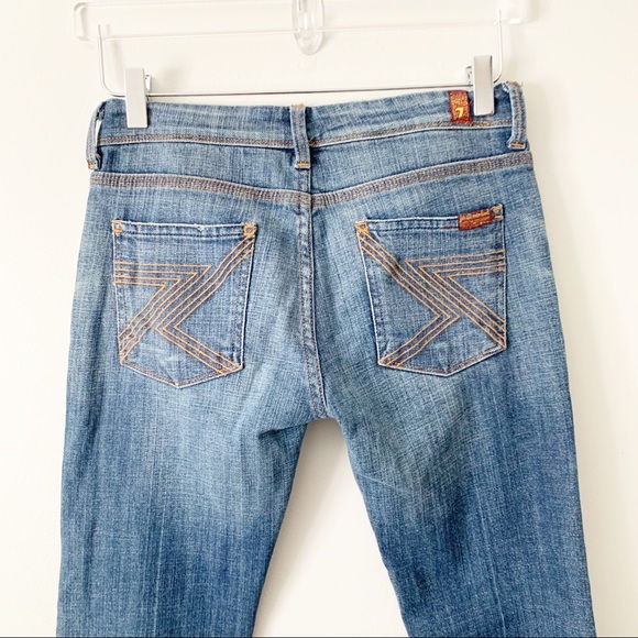 7FAM Flynt Distressed Flare Jeans Sz 26 - Picture 11 of 14